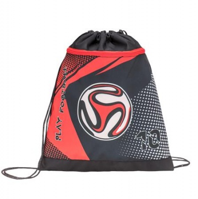 Tornazsák, BELMIL "10 Football", fekete-piros, foci