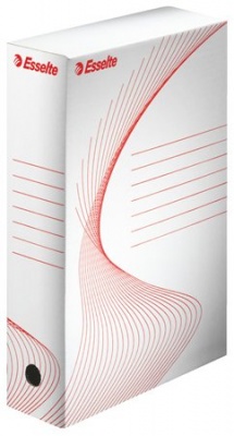 Archiválódoboz, A4, 80 mm, karton, ESSELTE "Standard", fehér