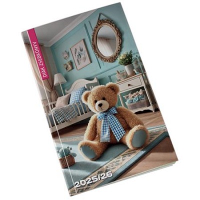 Diák zsebkönyv, heti, 2025/2026 tanév, REALSYSTEM, mackó