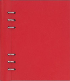 Tervező, naptár és füzet betéttel, A5, FILOFAX "Clipbook Classic", piros